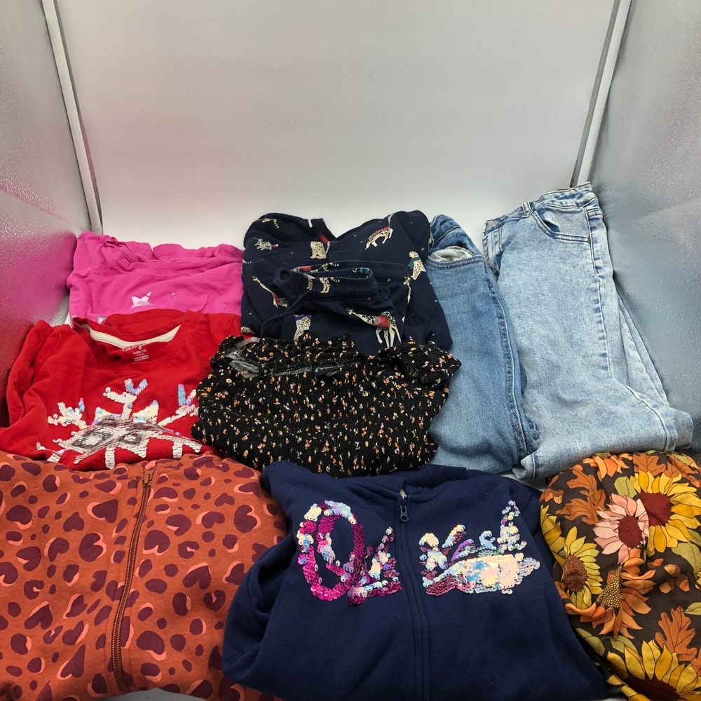 GIrls Size 10-12 (L) Fall Winter Clothing BUNDLE Long Sleeve Jeans Sweatshirts